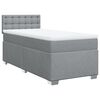 vidaXL Cama box spring con colchón tela gris claro 80x200 cm