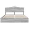vidaXL Cama con almacenamiento con cabecera Gris Sonoma 200 x 200 cm