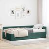 vidaXL Estructura de Cama Esquina con Colch&oacute;n 2 pcs Verde Terciopelo