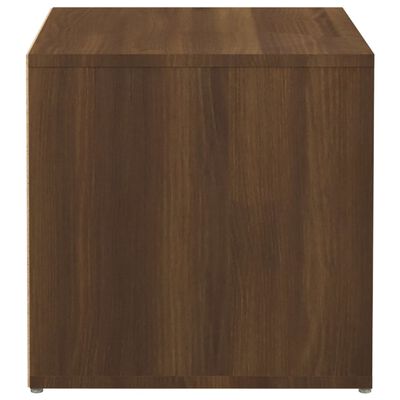 vidaXL Cajón taburete madera contrachapada marrón roble 40,5x40x40 cm