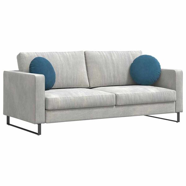 vidaXL Cojines para asiento 2 pcs Azul Ø 40 x 13 cm Terciopelo