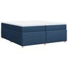 vidaXL Cama box spring con colch&oacute;n tela azul 200x200 cm