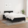 vidaXL Cama box spring con colch&oacute;n tela negro 120x190 cm
