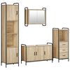 vidaXL Juego de Muebles de Ba&ntilde;o 4 uds. Roble Sonoma 40 x 36 x 181 cm