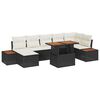 vidaXL Conjunto de sof&aacute;s de jard&iacute;n 8 uds. Negro y Beige