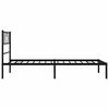 vidaXL Estructura cama sin colchón con cabecero metal negro 100x200 cm