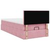 vidaXL Estructura de cama otomana colch&oacute;n terciopelo rosa 100x200cm