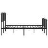 vidaXL Estructura cama sin colchón con estribo metal negro 180x200 cm