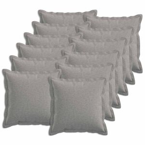 vidaXL Funda de almohada 12 uds. HOUTEN Gris Nube 40 x 40 cm
