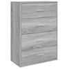 vidaXL Aparadores 2 uds madera de ingeniería gris Sonoma 60x31x84 cm