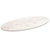 vidaXL Tablero de mesa ovalado madera maciza pino blanco 110x55x2,5 cm