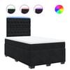 vidaXL Cama box spring con colch&oacute;n terciopelo negro 120x190 cm