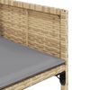 vidaXL Set comedor de jard&iacute;n con cojines 13 pzas rat&aacute;n sint&eacute;tico beige