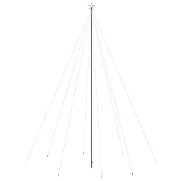 vidaXL LED &aacute;rbol de Navidad interior y exterior 1300 LED azul 8 m