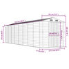 vidaXL Caseta de jard&iacute;n gris claro 191x725x198 cm acero galvanizado