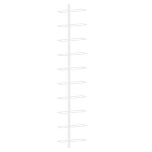 vidaXL Botellero de pared para 10 botellas de metal blanco