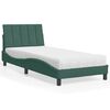 vidaXL Cama con colch&oacute;n Hanko terciopelo verde oscuro 90x190 cm