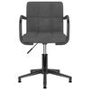 vidaXL Sillas de comedor giratorias 4 unidades terciopelo gris oscuro