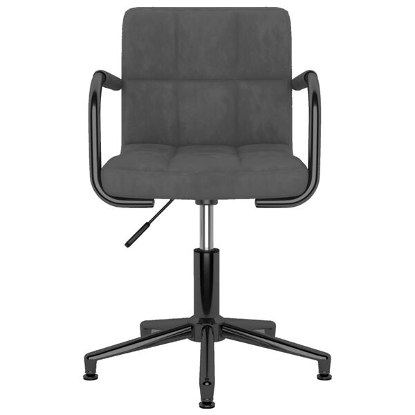 vidaXL Sillas de comedor giratorias 4 unidades terciopelo gris oscuro