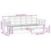 vidaXL Sofá cama con cajones madera maciza de pino 90x190 cm