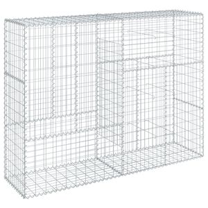 vidaXL Cesta de gaviones con cubierta hierro galvanizado 200x50x150 cm