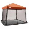vidaXL Juego de Tienda de Camping 2 pcs Gris y naranja Tafet&aacute;n y Tela