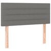 vidaXL Cama box spring con colchón y LED tela gris oscuro 100x200 cm
