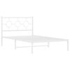 vidaXL Estructura cama sin colchón con cabecero metal blanco 107x203cm