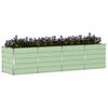 vidaXL Jardinera Verde 240 x 80 x 75 cm Acero