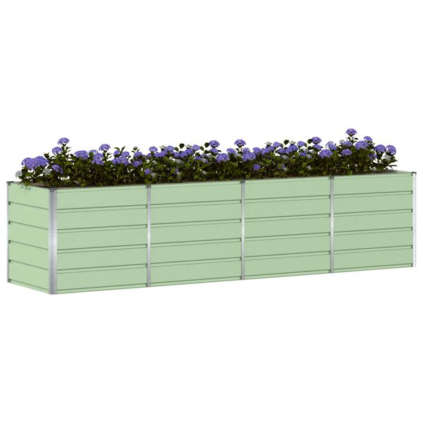vidaXL Jardinera Verde 240 x 80 x 75 cm Acero
