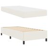 vidaXL Estructura de cama con colch&oacute;n Crema 90 x 200 cm tela