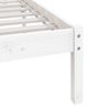 vidaXL Estructura cama doble sin colch&oacute;n madera pino blanco 140x190 cm