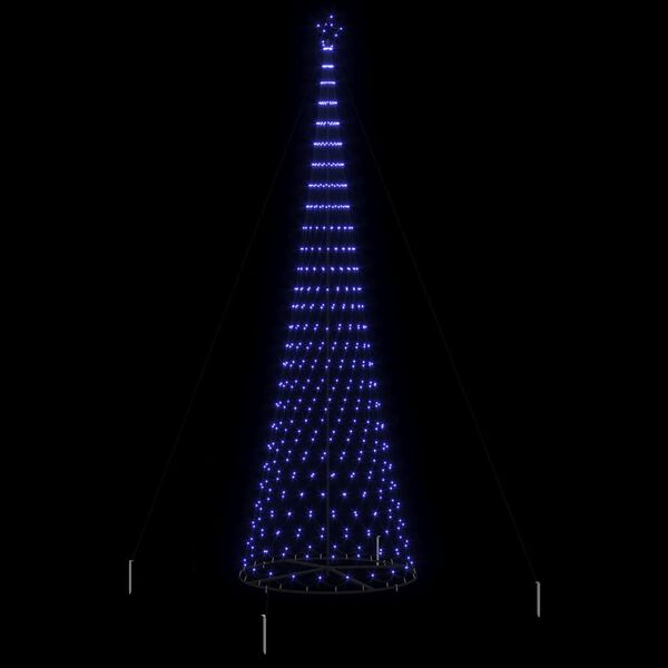 vidaXL Árbol de Navidad LED con 550 LED Azul 160 x 160 x 500 cm Metal