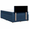vidaXL Cama box spring con colch&oacute;n tela azul 120x190 cm