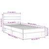 vidaXL Estructura cama madera ingenier&iacute;a metal roble Sonoma 75x190 cm