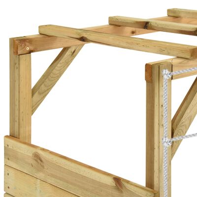 vidaXL Estructura escalar portería de fútbol madera pino 170x60x170 cm
