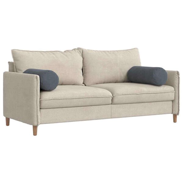 vidaXL Cojines Bolster 2 pcs Gris oscuro Ø 25 x 70 cm Tela de pana