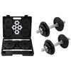 vidaXL Juego de mancuernas hierro fundido 15 piezas 20 kg