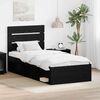 vidaXL Estructura de cama Negro 100 x 200 cm Madera de pino macizo