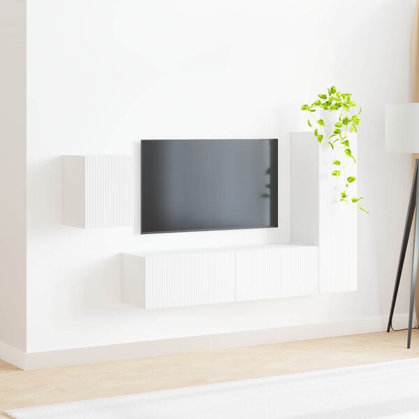 vidaXL Conjunto de mueble de TV 4 pcs Madera de ingenier&iacute;a