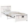 vidaXL Estructura de cama con estante 80 x 200 cm Pino macizo