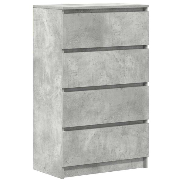 vidaXL Aparador de madera contrachapada gris hormigón 60x35x98,5 cm