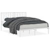 vidaXL Estructura cama sin colch&oacute;n con cabecero metal blanco 135x190cm