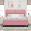 vidaXL Cama tipo Box Spring con colch&oacute;n Rosa 200 x 180 cm Terciopelo