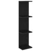vidaXL Estante de pared Roble Negro 25 x 15 x 100 cm
