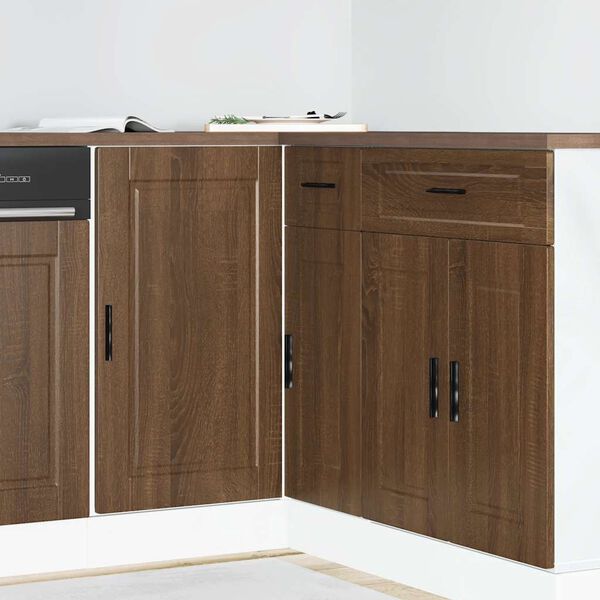 vidaXL Mueble bajo de cocina porto roble marr&oacute;n madera reconstituida