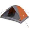 vidaXL Tienda de campa&ntilde;a igl&uacute; para 3 personas impermeable naranja