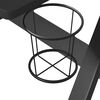 vidaXL Escritorio gaming con patas en forma de ZZ negro 90x60x75 cm