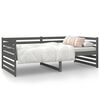 vidaXL Sof&aacute; cama sin colch&oacute;n madera maciza de pino gris 90x190 cm