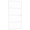 vidaXL Puerta interior vidrio templado y aluminio blanco 102x201,5 cm
